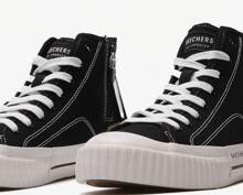 Skechers Zapatillas de caña alta de lona clásicas para mujer, calzado casual para la calle