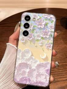1 szt. Artystyczny obraz olejny z kwiatowym nadrukiem Przezroczysty miękki futerał na telefon Kompatybilny z Galaxy A04e/12/A13/A14/A34/A50/A52/A53/A54/S21/S22/S23/S24/S25/S25 Ultra