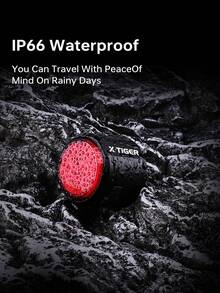 X-TIGER Smart Bicycle Taillight, Brake Sensing Night Cycling Tail Light, Super Bright LED Backlight, USB Type-C Rechargeable, IPX6 Waterproof, Bicycle Taillight Accessory