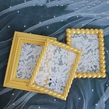 新款简约木质相框，透明蕾丝装饰，家居装饰，摄影道具