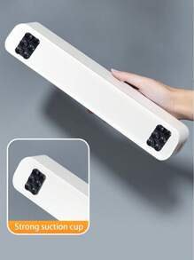 1 pieza Dispensador de película de envoltura de cocina 2 en 1, con cortador, dispensador de envoltura de plástico con cortador deslizante, cortador de película de envoltura con ventosa recargable, dispensador de envoltura de cocina, soporte de corte de bolsa fresca, dispensador de envoltura multiusos con cortador