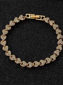 1 pieza Brazalete unisex con brillo de moda, adecuado para el Día de San Valentín, boda, citas, regalo de pareja, uso diario - Multicolor - Ver 5