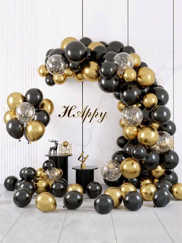 Set de 96 globos de látex multicolor para decoraciones de fiesta, cumpleaños, boda, despedida de soltera, revelación de género, aniversario