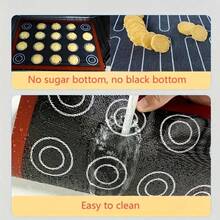 1/2pcs Double-Sided Silicone Macaron Baking Mat With Patterned Design, Non-Stick Oven Tray Liner For Pastries, Cookies, Breads, Desserts, Easy To Clean And Durable Kitchen Silicone Macaron Baking Mat - Multicolor - View 7