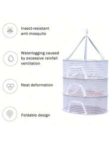 Giá phơi đồ gấp gọn 1-3 tầng, Giá phơi đồ lưới treo 3 lớp, Giá phơi đồ thảo mộc gấp gọn, Giỏ phơi quần áo có móc và khóa kéo, Lưới polyester, Thiết kế treo tường tiết kiệm, Máy sấy treo cho nụ, trái cây, Hoa thủy canh, Rau, Cá, Quần áo, Tôm, Thảo mộc, Lồng ruồi có khóa kéo, Giá phơi đồ thực phẩm, Hộp, Tủ, Giá lưu trữ ngoài trời - Nhiều màu - Xem 5