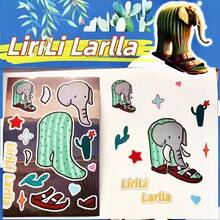 24 件 Tung Tung Tung Sahur 动物娃娃贴纸包 - 耐用防水乙烯基贴花，适用于滑板、笔记本电脑和自行车 | 易剥离粘贴，防褪色卡通图案，DIY 面部敷料贴纸，非常适合派对礼物、学校礼物、节日礼品袋、毛绒玩具贴纸、Huto 玩具、Tangu 主题、Tralala 模型珠宝、Sahur 主题、Tralero、意大利脑腐烂 - 彩色 - 查看 11