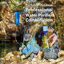 Outdoor Water Filter, Straw Water Filter, Emergency Survival Water Purifier For Prepper Emergency Equipment Hiking Camping, Christmas Gift, Straw Filter, Outdoor Activities Products - Army Green - View 11