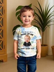 Customized Kids T-Shirt, Personalized Tie-Dye, With Fun Graphic Designs Of Human Portraits, Pets, Cartoons, Holiday Themes, Great For Kids Gifts