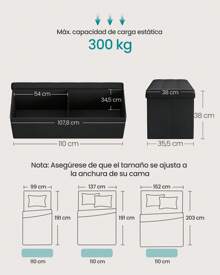 SONGMICS Storage And Organizer Bins - 煙墨黑 - 查看 6