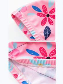 1 PC Pink Comfortable Cartoon Printing Pattern Elastic Teenagers Swimming Cap Comfortable Non-Tightening Cloth Cap Long Hair Ear Protection Hat Swimming Pool Swimming Cap