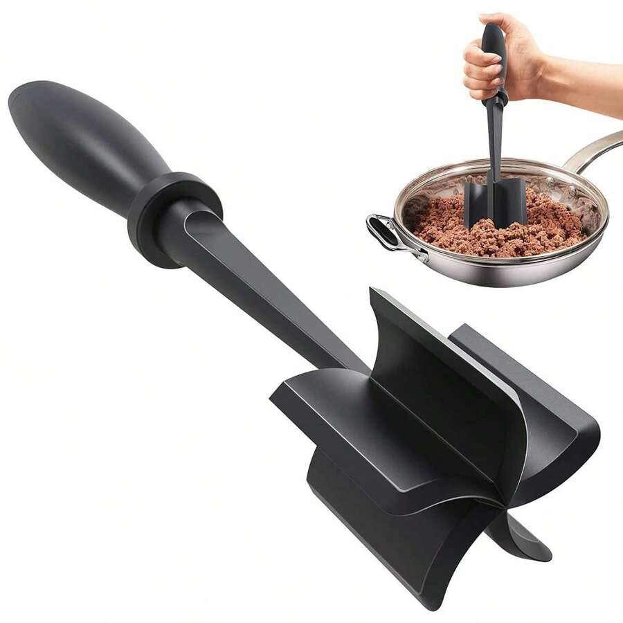 Picadora de carne para carne molida, machacadora de carne resistente al calor para hamburguesas, machacadora de carne, herramienta para picar carne molida, utensilios y aparatos de cocina.