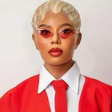 4inch 613 Blonde Finger Wave Human Hair Wig Short Bob Wigs For Women 150% Density 613 Blonde Pixie Cut Wig For Daily Wear Brazilian Remy Hair Machine Made Wig For Daily Use And Party - Gold - View 2