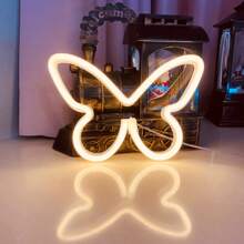 1 pièce Enseigne au néon tête de vache rose 11x10x0,7 po environ 28x25,5x1,8 cm Lumière décorative à LED, alimentée par batterie ou USB (flamme, nuage, éclair, pont arc-en-ciel) Lumière néon pour bureau ou décoration murale, toile de fond pour diffusion en direct d'influenceur, convient pour la chambre, la maison, les fêtes, les anniversaires, les demandes en mariage, la Saint-Valentin, la Fête des mères, la décoration de Noël