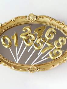 1 pieza Decoración para tarta con números de cera, decoración de tapa de tarta a la moda para fiesta de cumpleaños