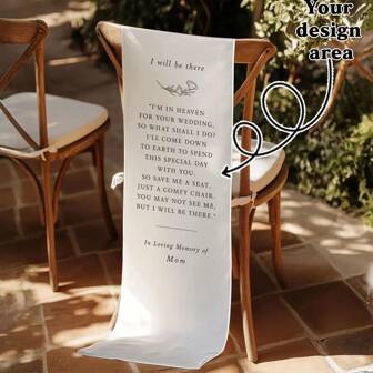 Customized Wedding Commemorative Signage - Reserved Wedding Signage, Personalized Fabric Signage, Wedding Chair Reserved Banner, Customized Wedding Commemorative Signage, Commemorative Chair Signage, Customized Wedding Memorial Chair Plaque, Graduation Committee, Multiple Styles Available