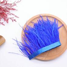 100cm(39.37") Artificial Feather Trim For DIY Crafts Dresses, Handbags, Home Pillows, Stage Costumes, Party Wedding Graduation Season Decorations, Crafting DIY Projects - Fabric Ribbon Edge Embellishment - Multicolor - View 20