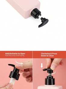 Custome Dispenser Bottles, 400ml Refillable Shampoo And Conditioner Dispenser Bottles, Custome Refillable Shampoo, Conditioner And Body Wash Bottles, Home Bathroom Decor Summer, For Shampoo Conditioner Body Wash Empty Plastic Refillable Containers For Shower