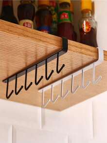 1 Giá treo mũ gắn tường, Giá để đồ bằng sắt có 6 móc, Giá để đồ di động và đa chức năng, Giá để mũ trên cửa, Giá để đồ trong tủ quần áo, Phù hợp với mọi loại và kích cỡ mũ. - Nhiều màu - Xem 1