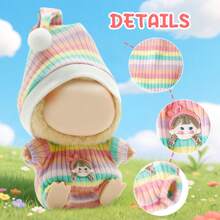 GIURKUU Colorful Clothes For Labubu Doll Have A Set, 2 Pieces Set Cute Clothes For 15cm Doll, Funny Stylish Outfit With Accessories(No Doll)