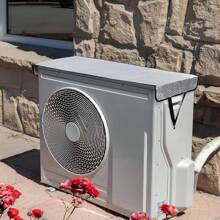 Funda para unidad exterior de aire acondicionado - Protege contra la luz solar directa, la acumulación de calor, el polvo, la lluvia y la nieve. Hecha de material reflectante para aislamiento e instalación fácil