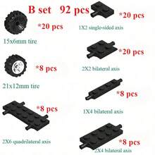 Compatible With Small Particle Building Block Toy MOC Accessories, Including Two Types Of Tires, Wheel Base 1 * 2 2* 2 1 * 4 2 * 4 2 * 6 Side Axles,Back To School Season