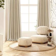 New  Linen Curtains 90 Inch Length For Living Room 2 Panels, Tan Beige Rod Pocket Back Tab Light Filtering Semi Sheer Boho Soft Linen Window Drap Farmhouse Burlap Dr Curtains For Bedroom - 亞麻布 52 寬 x 90 長(2 包) - 查看 3