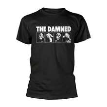 The Damned | Official Band T-Shirt | Headshots - 48-Hour Fast Shipping!  - Black - View 1