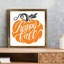 1 STÜCK FRÖHLICHER HERBST Holzschild Herbst Holzschild Schild Stufentablett Gestuftes Tablett Herbst Erntedank Dekoration Gerahmtes Schild, Raumdekoration Ästhetik, Heimdekoration, Leinwandkunst, Poster für Zimmer, Schlafzimmerdekoration.