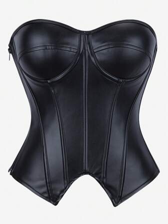 紧身胸衣上衣 CUP 纯色塑身衣紧身胸衣骨架钢圈短款上衣，朋克风格外套，修身紧身衣，适合化妆舞会、万圣节