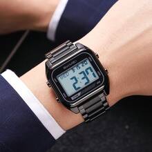 SKMEI 2478 奢华商务男士数字手表时尚电子机芯时钟不锈钢倒计时秒表腕表 - 白機 - 查看 10