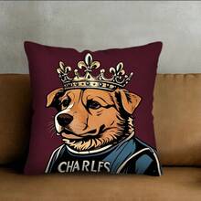 MEMNUN 1pc Cute Puppy Design Square Pillowcase - Zip Closure, Machine Washable Polyester Smart Dogs Pet-Theme Printed Pillow Cover Perfect For Sofa & Home Festival, Birthday Party Decor, 17.7inches (Pillow Core Not Included) Gifts Graduation School Decor School Surprise Dormitory Decor Back To School Home Decor Room Decor School Supplies - Multicolor - View 10