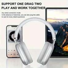 Bluetooth Headphone, Adjustable Wireless Headset For Phone / Computer, Sliver