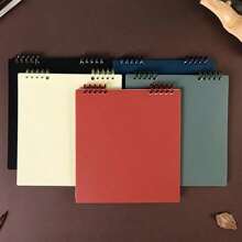 Square Grid Notebook 8.46x7.68" (21.5x19.5cm) - Lay-Flat Spiral Binding For Meeting Notes, Class Diagrams, Sketchbooks & Personal Diary Use, School Supplies,Back To School