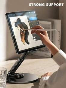 360° drehbarer Tablet- und Handy-Computerständer mit Metallbasis – raffiniert gestaltete tragbare Schreibtischhalterung zum Lesen und Studieren, kompatibel mit iPhone, Android-Handy, Geschenk zum Geburtstag, für Familie, Freunde, Handyhalter, Handyständer, Handyzubehör, kompatibel mit iPhone, Android-Handy, Geschenk zum Geburtstag, für Familie, Freunde