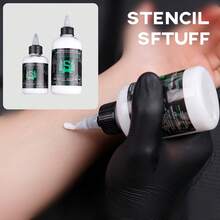 JC TATTOO - Gel de transferencia de tatuaje de 120 ml (4,23 onzas) / 250 ml (8,46 onzas), crema de transferencia de tatuaje, gel de plantilla de tatuaje, operación simple y eficiente, suave y sedoso, fácil de aplicar, la transferencia es precisa y clara, el estilo rápido no se mancha fácilmente, fórmulas a base de plantas, suave y no irritante, portátil, accesorios de tatuaje, imprescindible para artistas de tatuajes, ¡un buen regalo! - Multicolor - Ver 7