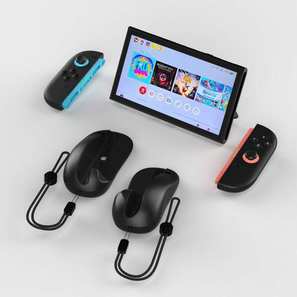 Conjunto de 2 mini ratones portátiles izquierdo y derecho TOPWOLF para controlar juegos en Switch 2 Joycon, de ABS
