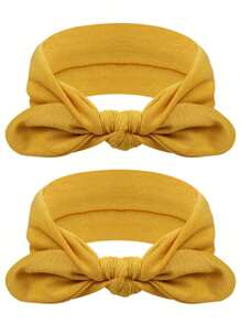 2 pièces/4 pièces Serre-têtes larges noirs en forme de nœud pour femmes, bandeaux anti-dérapants pour yoga/entraînement, accessoires capillaires en fibre de polyester, bandeau turban, tour de tête absorbant la sueur