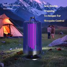 SOKANY USB Powered Silent Mosquito Repellent Lamp - Purple Light, Dual Sensor Technology, UV Light Attracts Mosquitoes, 360° Wide Coverage Protection, Durable ABS Material, Suitable For Outdoor And Bedroom, Protects Sleep, Essential For All Seasons, Mosquito Killer - 紫羅蘭色 - 查看 8