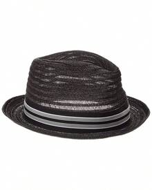 Sombrero de paja Triby de tejido abierto y plegable de Bruno Magli - Negro - Ver 2