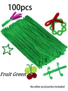 Paquete de valor de 100 piezas Limpiapipas de tela flexible de colores surtidos para manualidades y decoraciones hechas a mano, set de retorcedores con dos opciones de color, kits de flores de limpiapipas, palitos peludos, palitos flexibles, varillas de felpa, limpiapipas de alta calidad de colores variados, kit de limpiapipas de colores mezclados, limpiapipas de chenilla para manualidades, limpiapipas para manualidades, limpiapipas de colores múltiples a granel para proyectos artísticos y manuales DIY, suministros para manualidades, tallos de chenilla