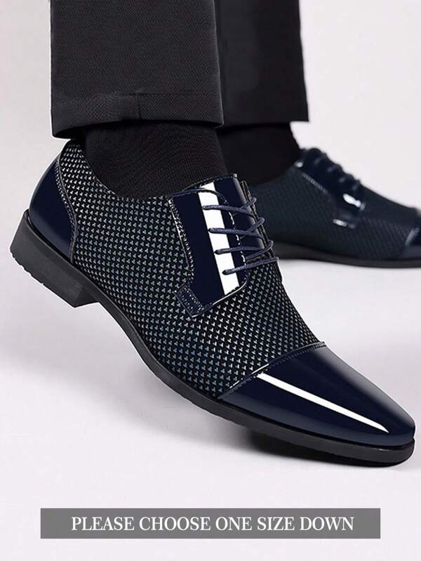 Mioeert Herren Anzugschuhe Lässig Schuhe Business Formelle Niedrige Schnürschuhe (bitte eine Größe kleiner wählen)