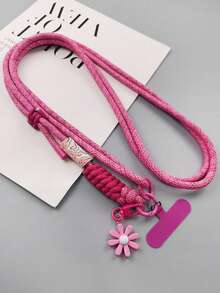 1 mặt dây chuyền hoa cúc cho điện thoại di động, dây đeo chéo dài bện có thể điều chỉnh cho thể thao ngoài trời, dành cho cả nam và nữ, có kèm kẹp - Nhiều màu - Xem 14