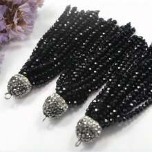 1PC Bohemian Style Crystal Diamond Hat Tassel DIY Pendant For Jewelry Making For Women Can Use For Earring Necklace