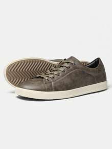 Zapatos clásicos retro de skate para hombres, con suela de goma, cómodos tenis planos deportivos para uso diario y transporte del estudiante