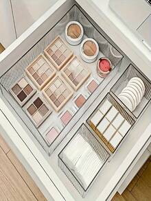 7/9pcs Transparent Acrylic Makeup Organizer, Suitable For Vanity, Storing Lipsticks, Eyeshadows, Skincare, Household Items, Drawer Dividers, Countertop Cosmetic Storage Box, For Vanity Tray, Desk And Drawer Organization, Home Storage