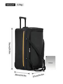 Bolsa de ropa con ruedas para viajes, bolsa de lona grande convertible con ruedas para ropa, bolsa de viaje con ruedas, bolsa de mano para ropa de viaje, bolsa de fin de semana para mujeres y hombres - Multicolor - Ver 4