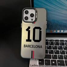 Phone Case For Barcelona Number 10, Suitable For Iphone Models 16, 15, 14, 13, 12, 11 Pro Max, X, XR, XS Max, 8, And 7 Plus, With A Shock-Resistant Matte Back. - 黑色 - 查看 8