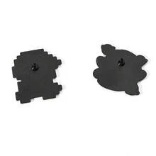 SuperMario 2 件套卡通可爱创意像素风马里奥金属徽章合金胸针配饰背包适合学校 - 彩色 - 查看 6