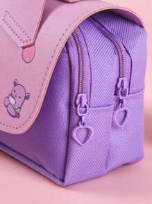 Sanrio 1pc Cute Sanrio Cartoon Characters Kuromi, My Melody, Pachapup Storage Bag, Suitable For Storing Student Stationery, Makeup, And Portable Organizer