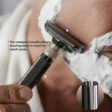 Adjustable Double Edge Razor, With 10 Razor Blades, Close And Smooth Wet Shaving, Adjustable Blade Angle, Men's Shaving Razor For Father's Day Gift Option
